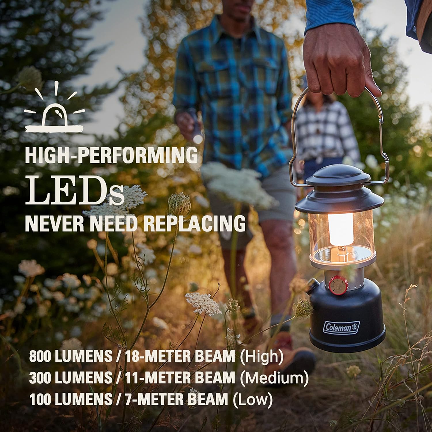Coleman Classic Recharge 800 Lumens LED Lantern, Durable Water-Resistant Lantern with Built-in Rechargeable Batteries, Ideal for Camping and Emergencies - Image 3