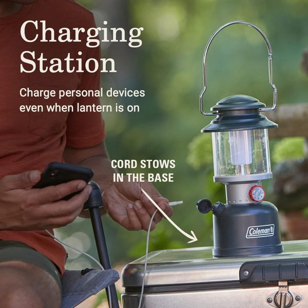 Coleman Classic Recharge 800 Lumens LED Lantern, Durable Water-Resistant Lantern with Built-in Rechargeable Batteries, Ideal for Camping and Emergencies - Image 7