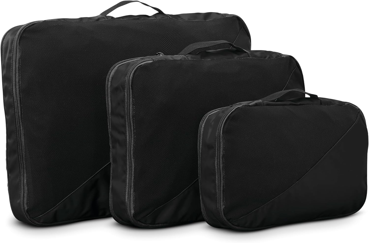 3-Piece Compression Packing Cube Set, Black