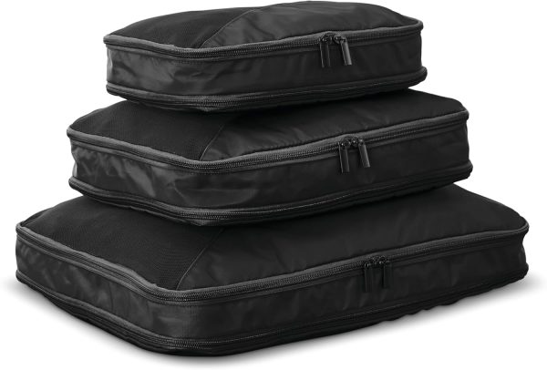 3-Piece Compression Packing Cube Set, Black - Image 2