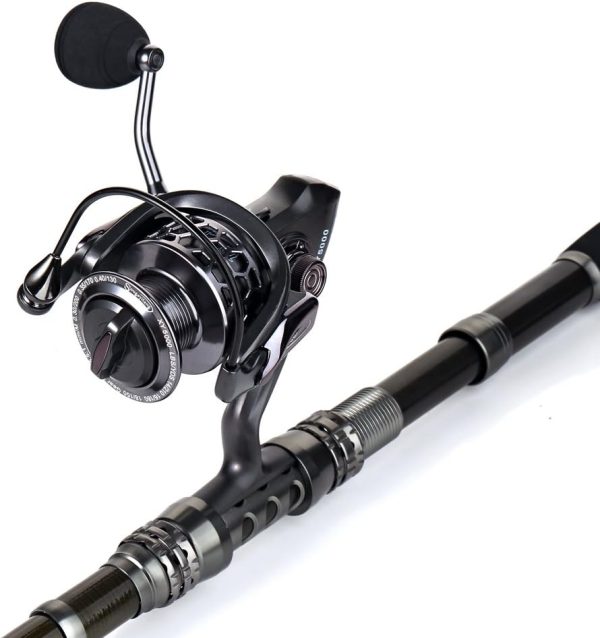 Sougayilang Fishing Rod Reel Combo with Telescopic Fishing Pole Spinning Reel Carrier Bag for Travel Saltwater Freshwater Fishing - Image 5