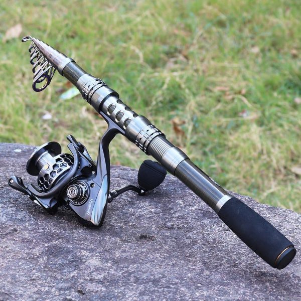 Sougayilang Fishing Rod Reel Combo with Telescopic Fishing Pole Spinning Reel Carrier Bag for Travel Saltwater Freshwater Fishing - Image 6