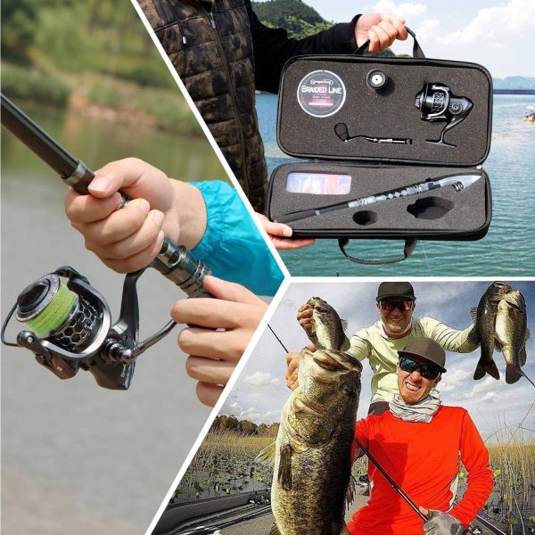 Sougayilang Fishing Rod Reel Combo with Telescopic Fishing Pole Spinning Reel Carrier Bag for Travel Saltwater Freshwater Fishing - Image 7